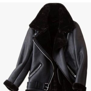 Women's Black Shearling Jacket